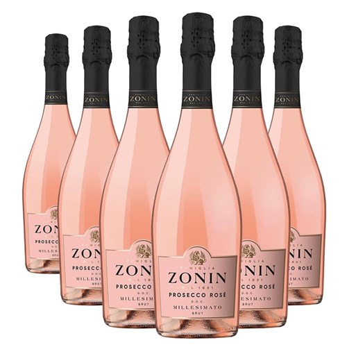 Crate of 6 Zonin Prosecco Rose Doc Millesimato 75cl